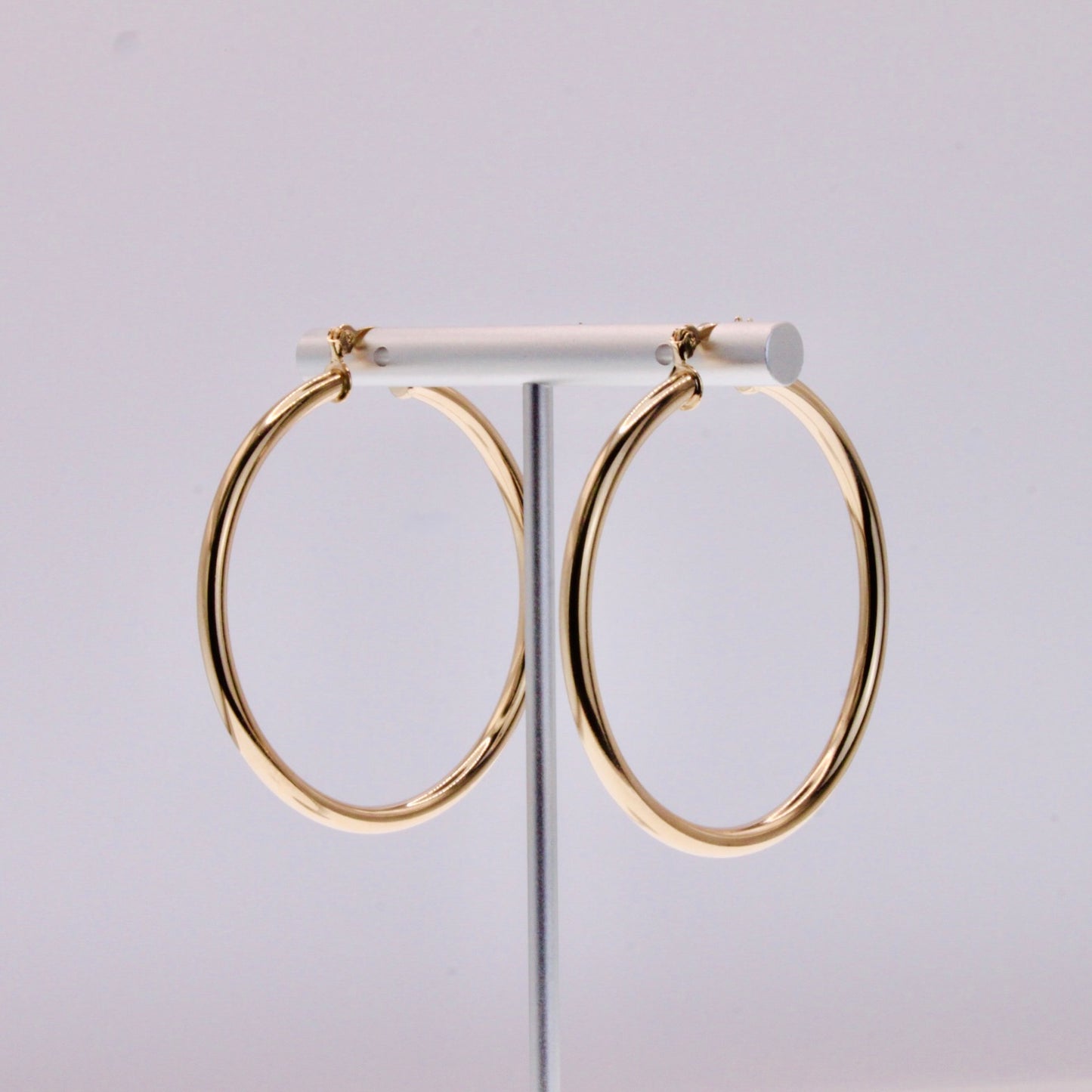 Medium French Lock Hoop Earrings